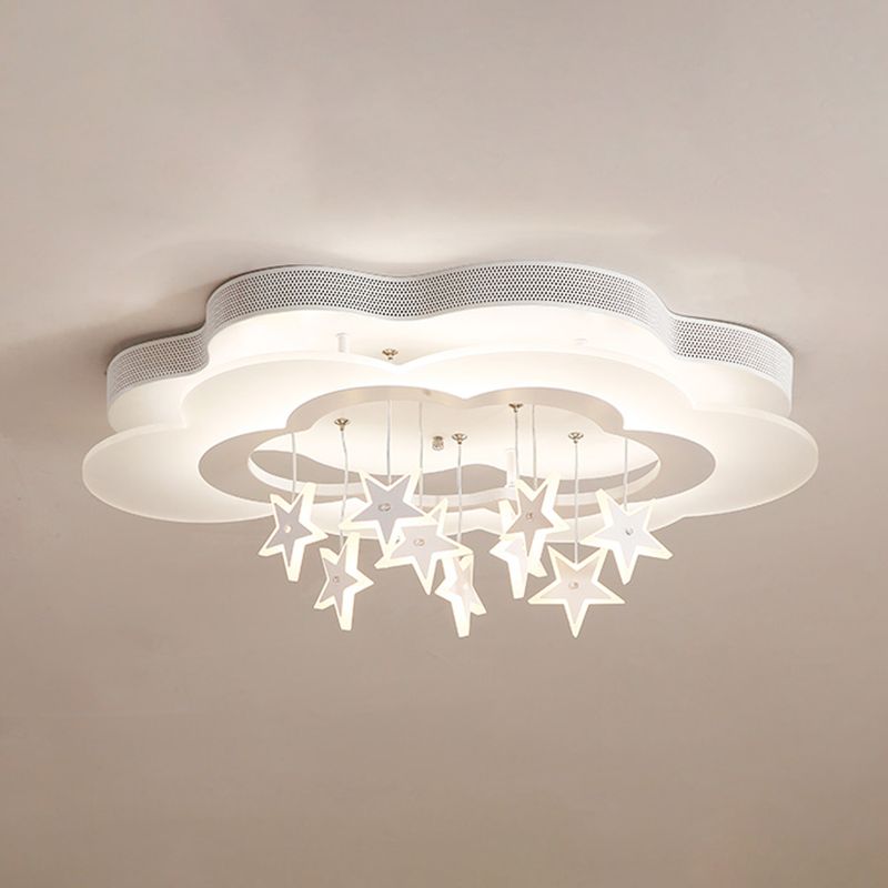 Kinderkamer plafondlamp moderne wolken en sterren warme slaapkamer jongens- en meisjeskamer oogbescherming lampen