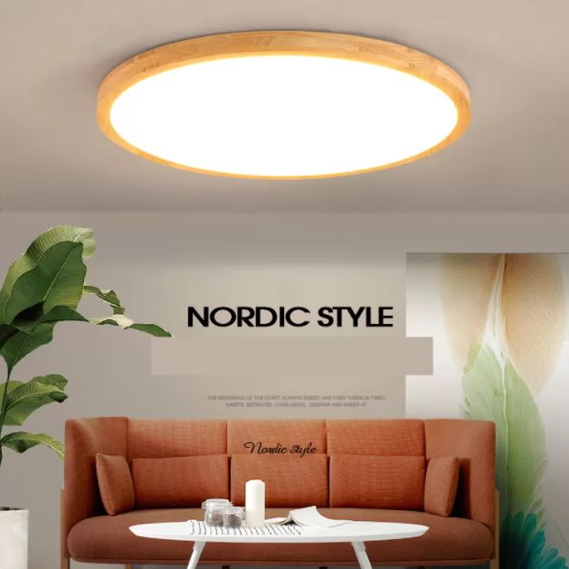 1 Licht Nordische Unterputz-Deckenleuchte Leuchtmittel Rundholz-Unterputz Deckenleuchte Licht für Wohnzimmer