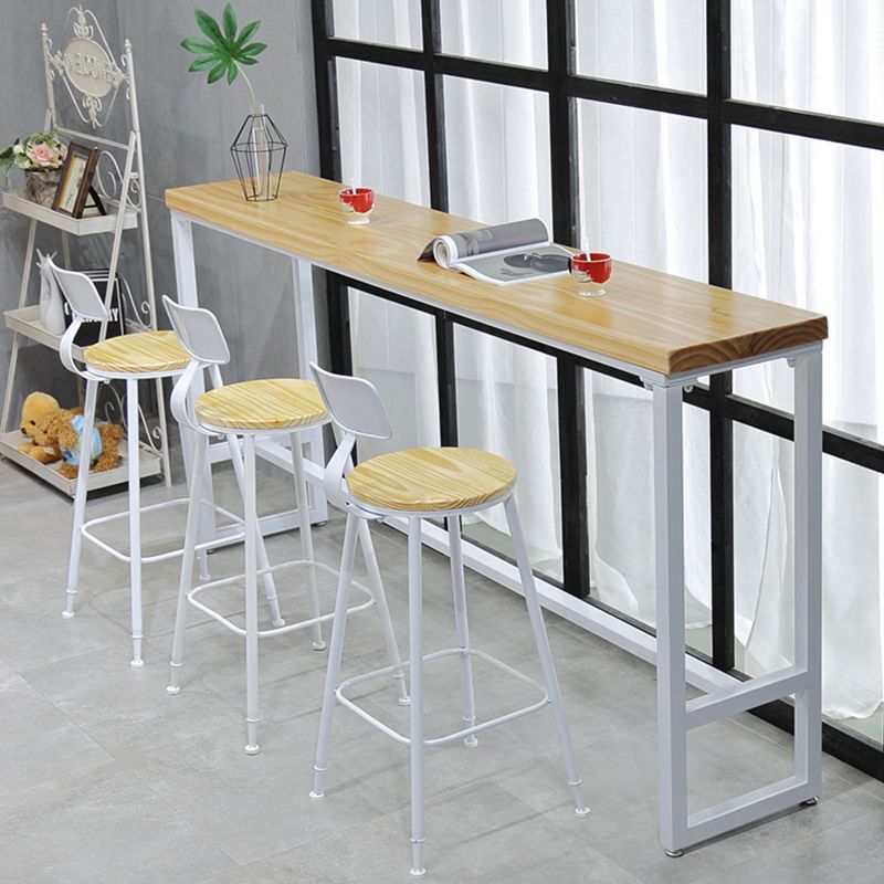 Industrial Rectangle Bar Table Set 1/4/5/7 Pieces Solid Wood Pub Set