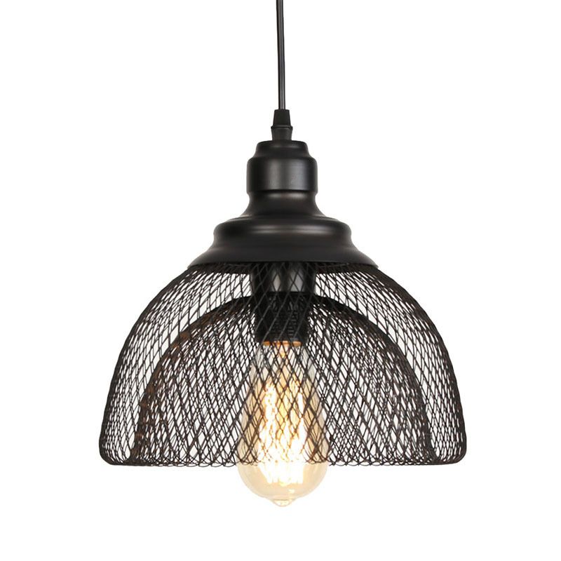 1 Light Wire Mesh Light Anhänger nordischer Industriestil Metallhangleuchten für Bar