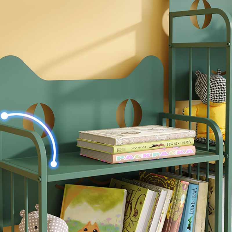 Scandinavian Standard Bookcase Metal Open Back Bookshelf with Shelves