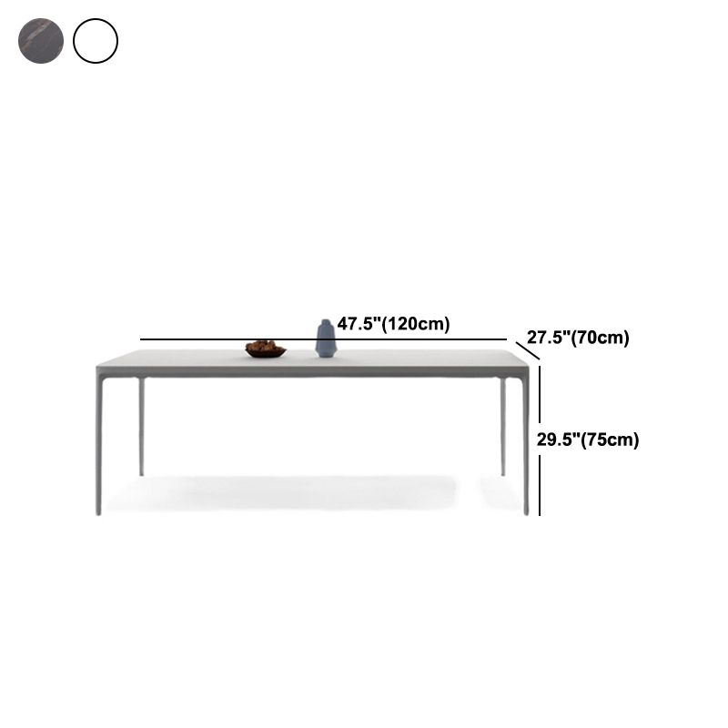 Modern Dinning Tabole with White Marble Rectangle Dining Table for Kitchen
