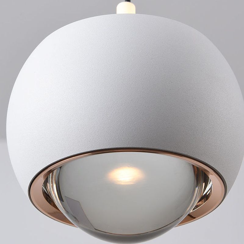 Spherical Shape Hanging Lighting Modern Style Metal 2 Light Hanging Lamp for Living Room