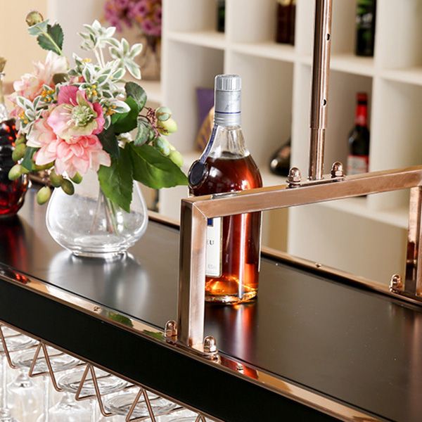Glam Hanging Wine Rack Kitchen Metal Wine Bottle & Glass Rack
