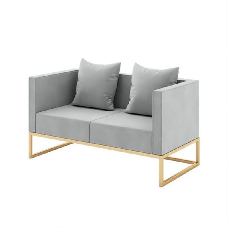 26" Wide Contemporary Gray Sofa Square Arm Sofa for Bonus Room