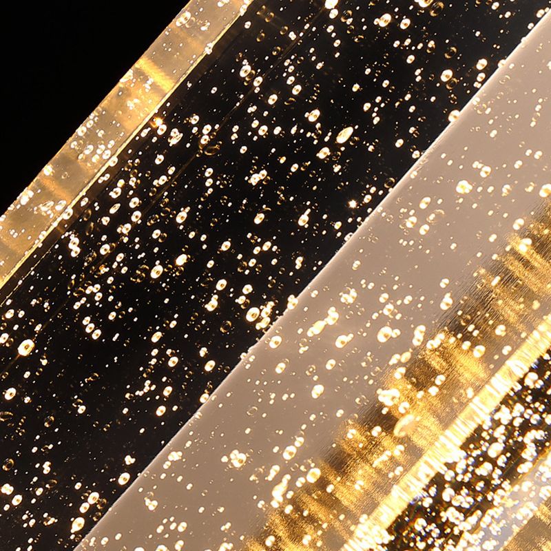 LED Crystal Wall Mount Lighting in Gold & Clear Modern Wall Sconce