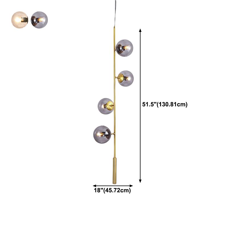 Glass Island Lighting Fixture Modern Style Hanging Lighting Fixture