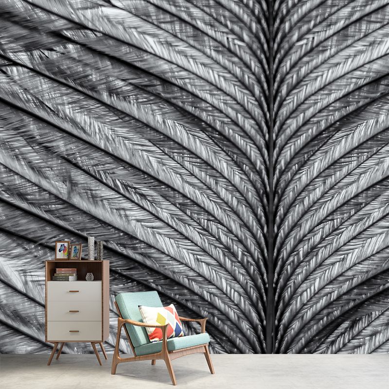 Bird Feather Mildew Resistant Mural Wallpaper Decorative Wall Art for Home Decor