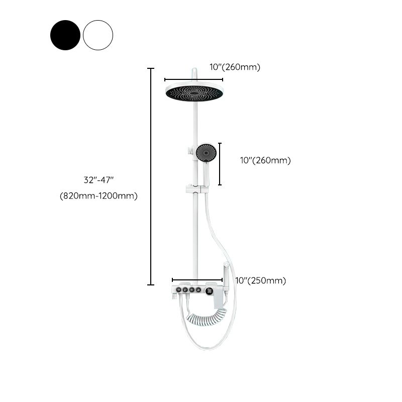 Modern Shower System Wall Mounted Spot Resist Round Shower System with Hand Shower