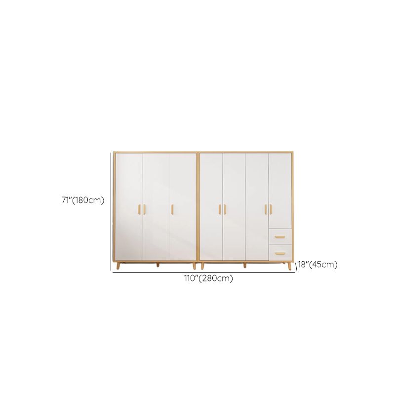 Contemporary Hanging Clothes Rack Solid + Manufactured Wood Kid's Wardrobe