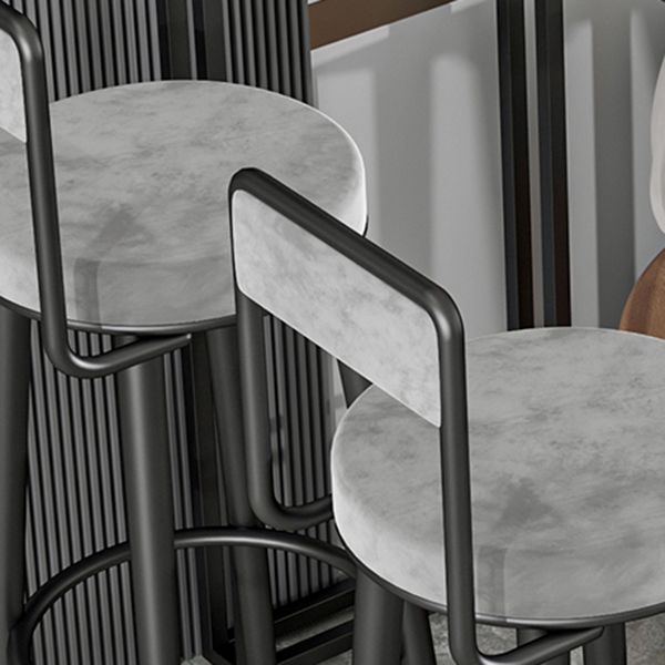 Glam Bistro Set 1/2/3 Pieces Stone Bar-Height Bar table with Upholstered Stools