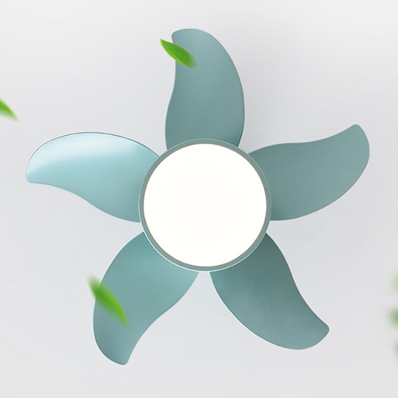 Ventiladores de techo de forma de ventilador de metal estilo para niños de 1 luces de lámpara de ventilador de techo