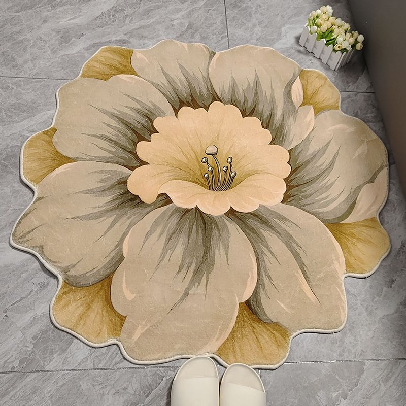 Novelty Floral Printed Indoor Rug Minimalist Carpet Stain Resistant Adults Indoor Rug