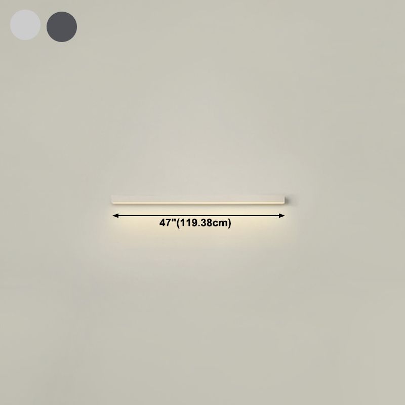Linear Shape Metal Wall Light Modern 1-Light Wall Mounted Light Fixture