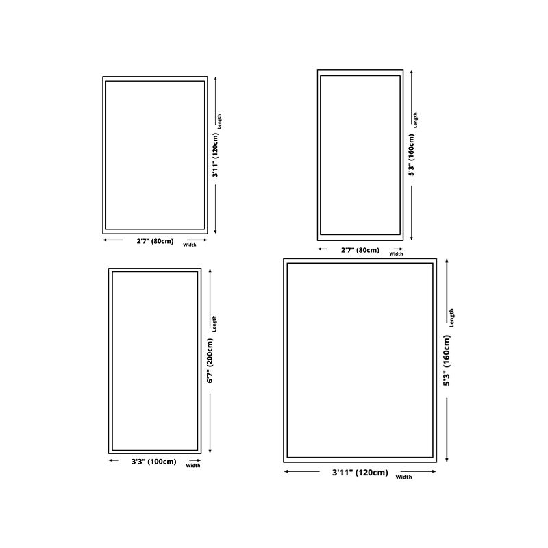 Mid-Century Area Rug Medallion Print Carpet Polyester Area Rug with Non-Slip Backing