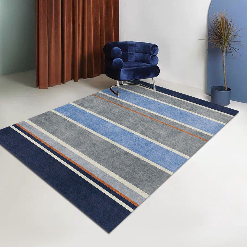 Contemporary Graphic Pattern Rug Polyester Area Rug Stain Resistant Carpet for Home Decoration