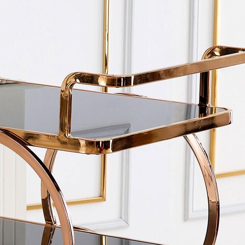 33.07" High Modern Prep Table Rolling Metal Prep Table for Home