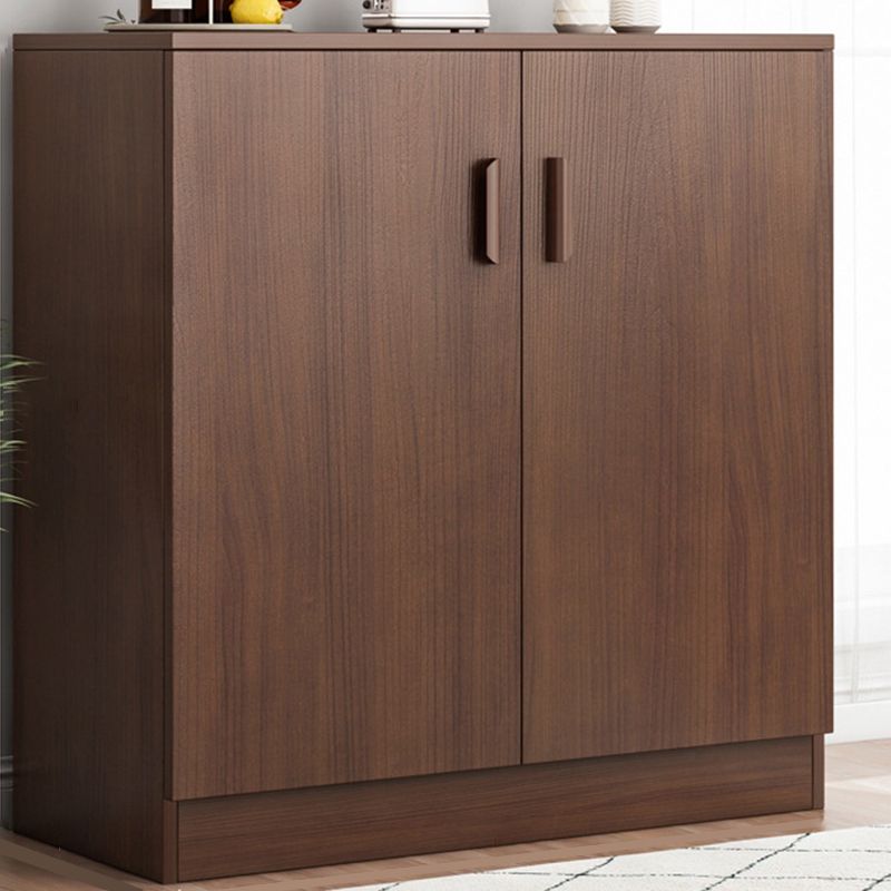 Mid-Century Modern Side Cabinet Brown Accent Cabinet With Doors