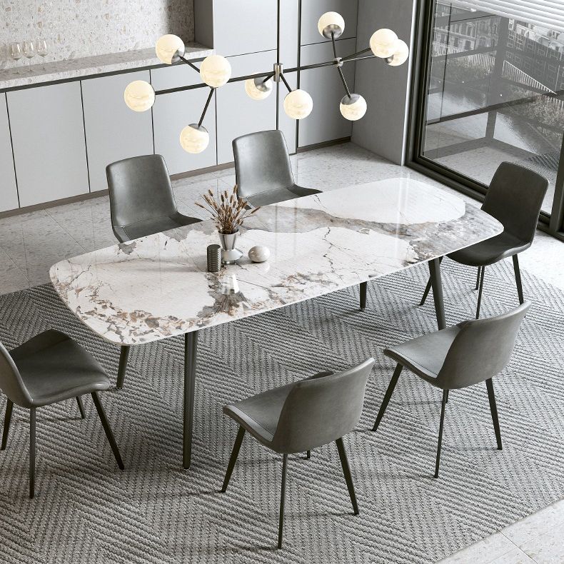 Modern Sintered Stone Dining Rectangle Table Set 1/4/5/7 Pieces Dining Set
