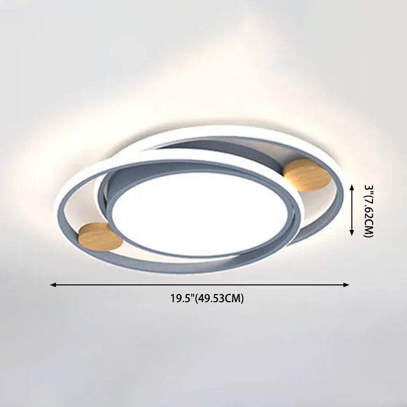 Plafonnier LED gris de forme géométrique, design nordique acrylique, plafonnier pour salon