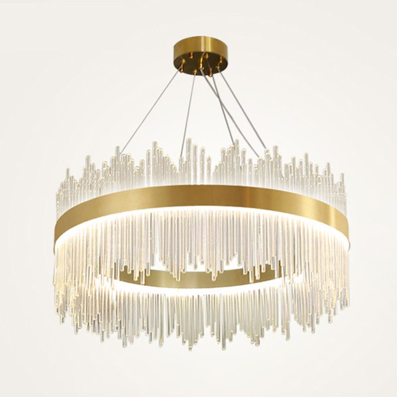 Luci a soffitto cilindriche a sospensione Lampada sospesa in stile di lusso moderno