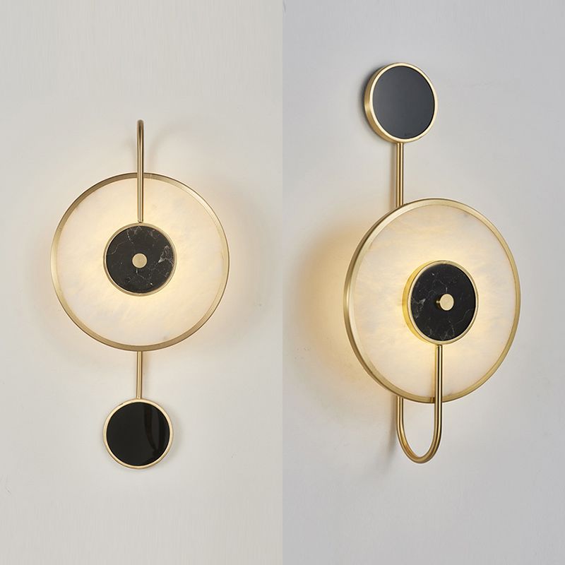 Lampada a parete moderna a parete rotonda Lampada in marmo Montaggio montato per salotto