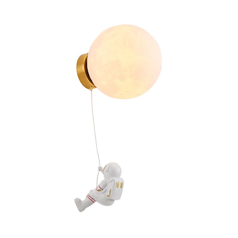 Cartoon Style Wall Light Ball Shape Wall Lamp for Children's Room (Included Doll)