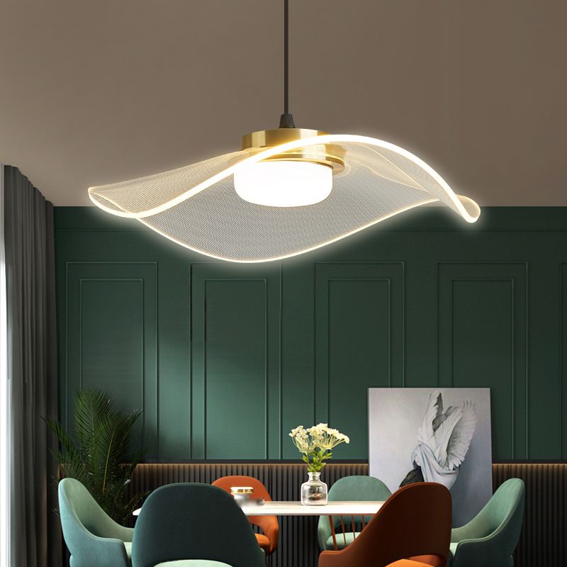 LED 1 Head Pendant Light Modern Style Simple Acrylic Ceiling Pendant Light for Dinning Room