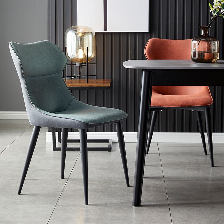 Sillas de cocina contemporáneas, silla auxiliar con brazo de comedor y patas de metal