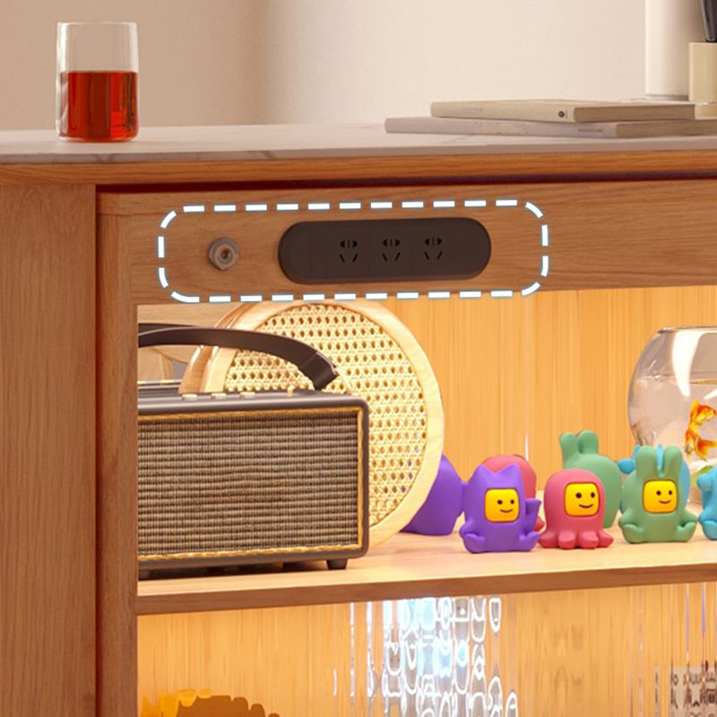 Modern Style Stone Rectangle Bar Stool Table Table for Living Room