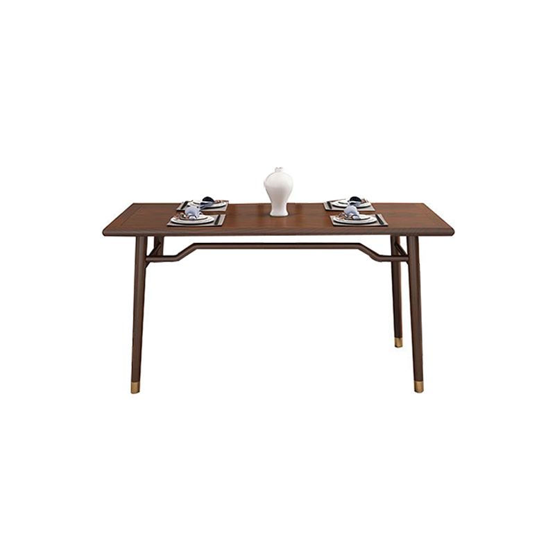 Traditional 1/2/5/7 Pieces Furniture Solid Wood Rectangle Dining Table Set in Brown