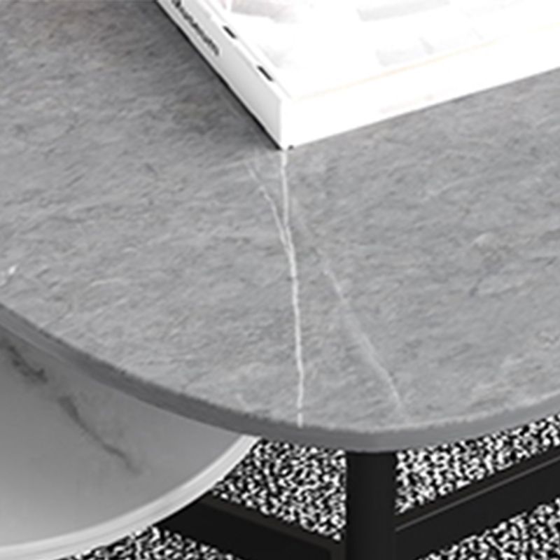 3 Legs Slate Coffee Table Free-Form Nesting Coffee Table Set