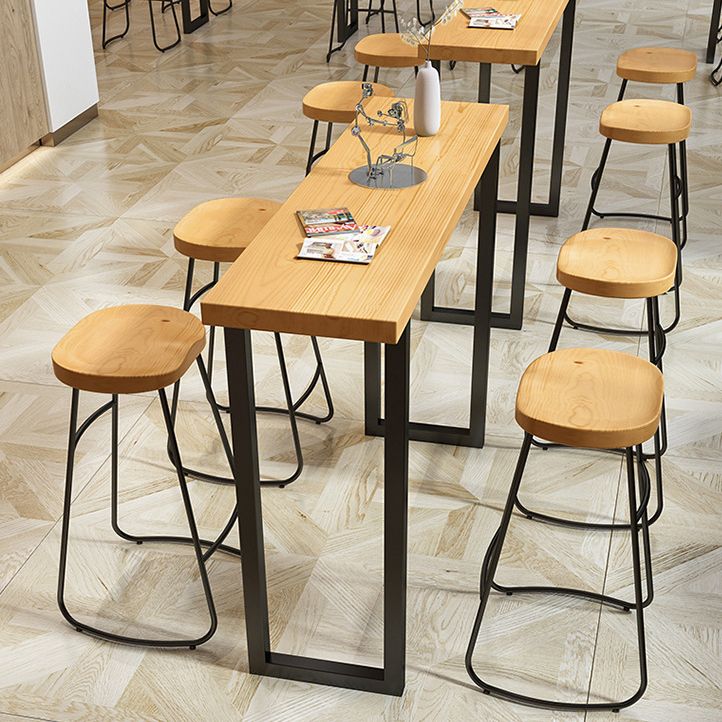 Cafe and Break-room Bistro Bar Desk Modern Rectangle Wood Counter-height Pub Table