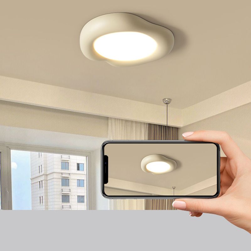 Nordic Style Resin Flush Mount Ceiling Light Fixture for Bedroom