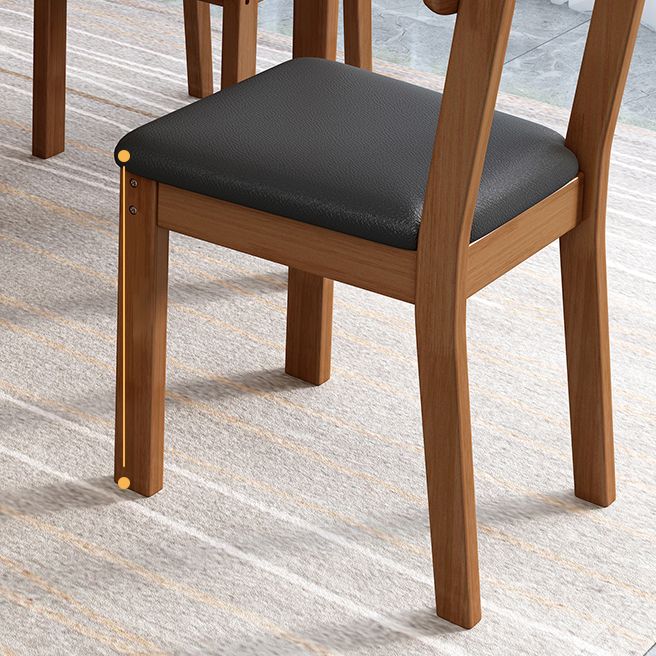 Industrial Wood Open Back Dining Side Chair 15'' Wide Indoor Dining Chair