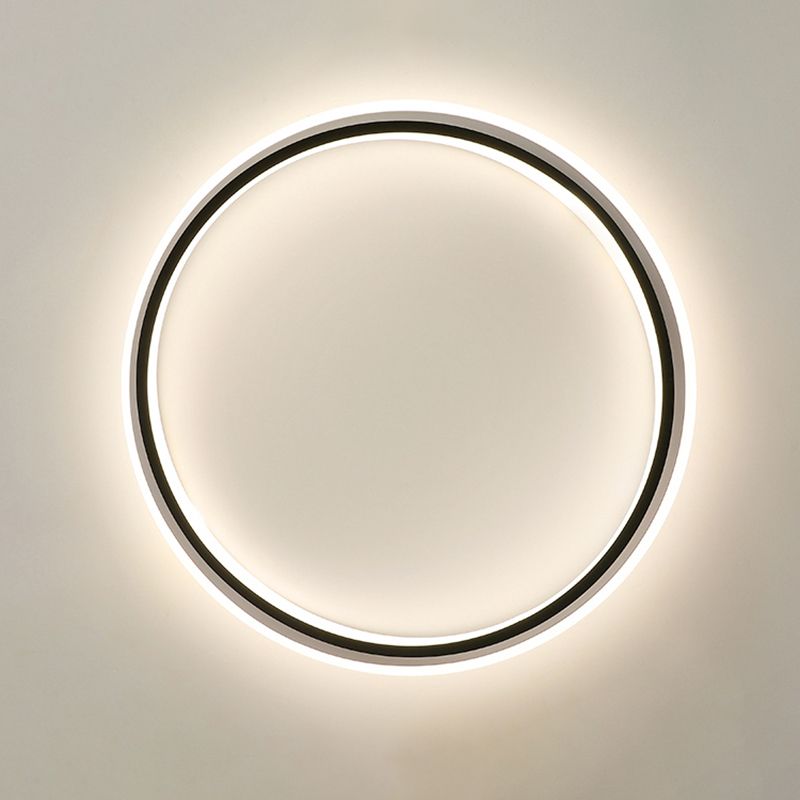 Luces de techo empotradas modernas, iluminación empotrada LED negra con pantalla acrílica