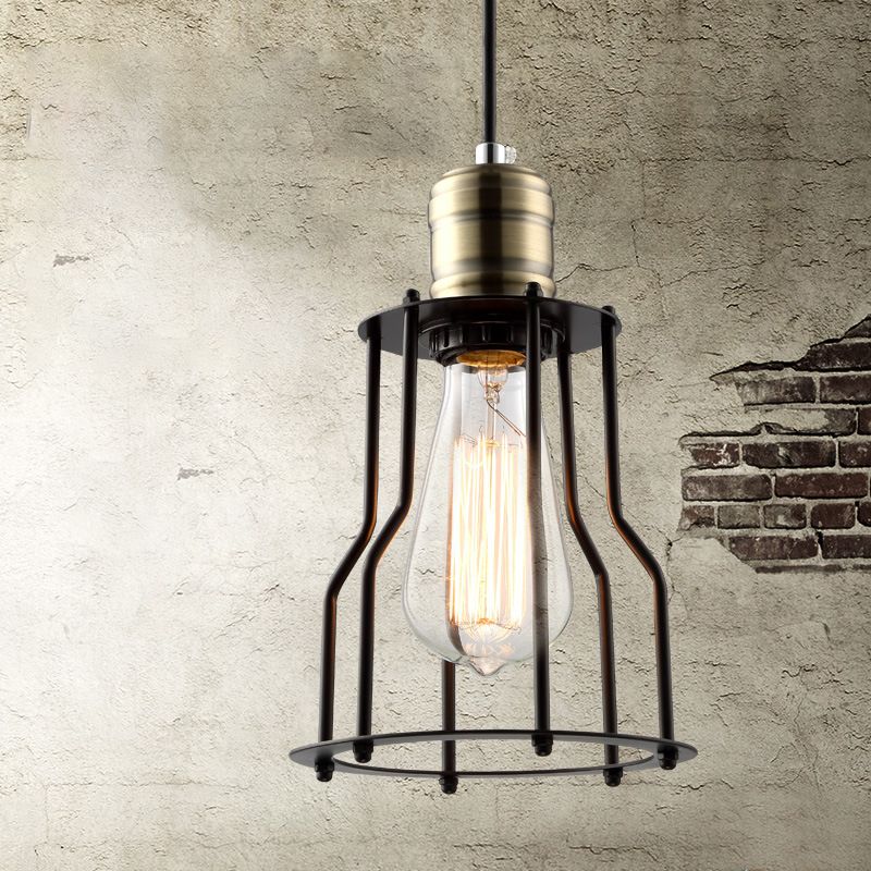 Spider metalen hanglamp armatuur industrieel retro restaurant plafond hang licht in zwart