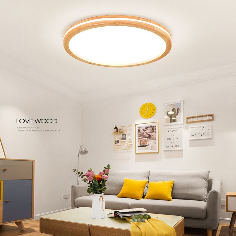 Luminaire encastré géométrique en bois pour salon Easy LED acrylique plafonnier fixations