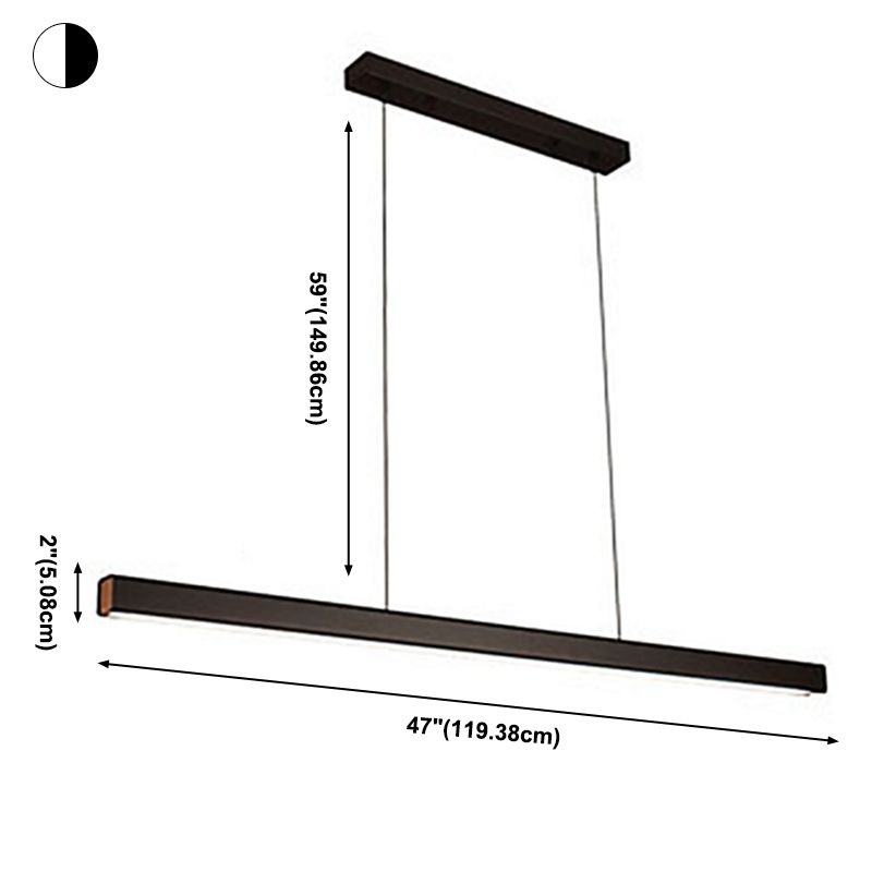 Nordic Modern Island Light LED Long Linear Pendant Lamp pour salle à manger