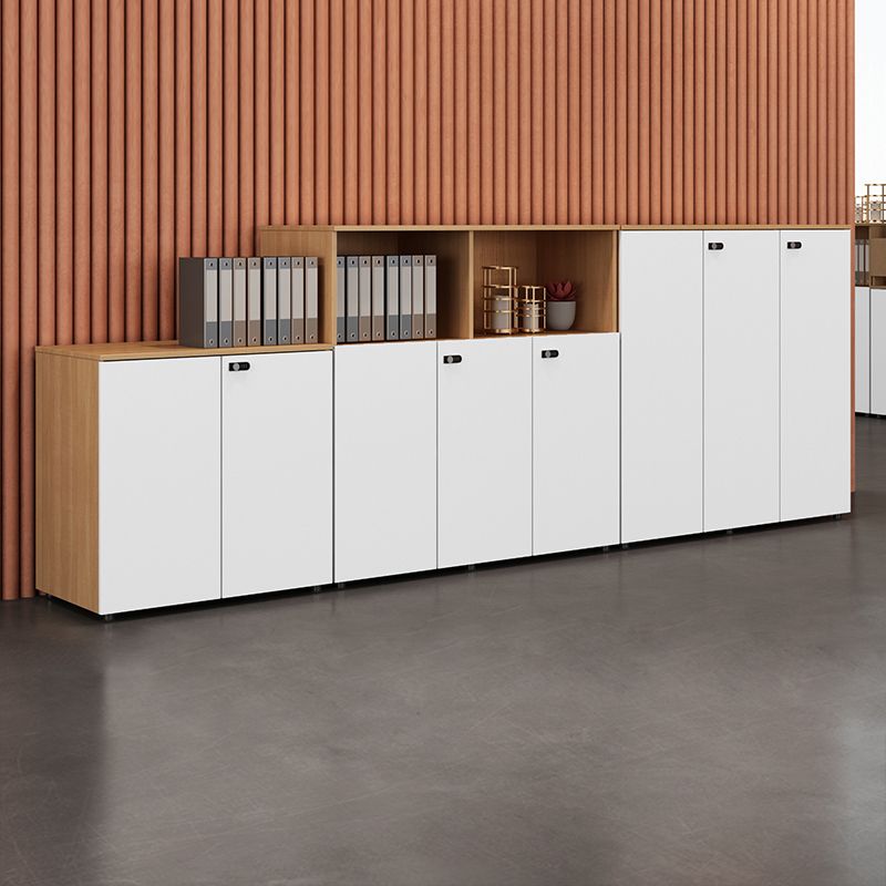 Contemporary Lateral Filing Cabinet Engineered Wood File Cabinet with Lock and Storage