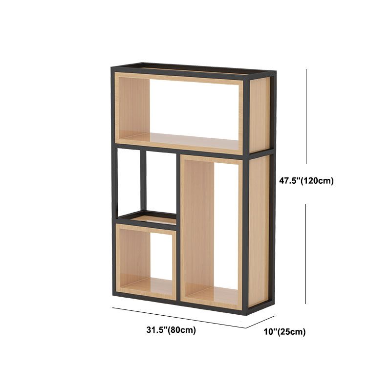 Geometric Shelf Bookcase Contemporary Metal Bookcase for Office