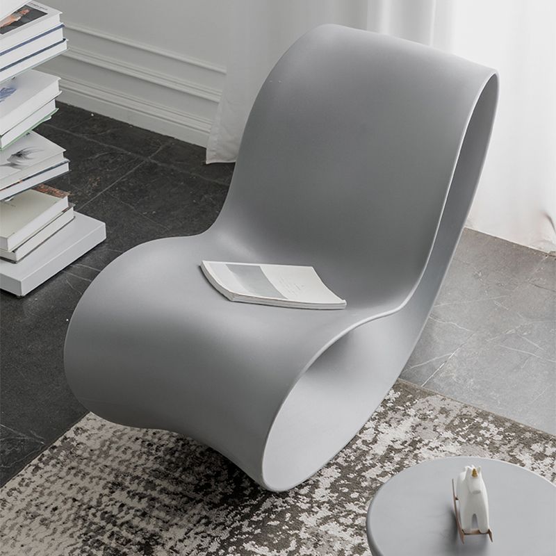 Modern Rocker Chair Plastic Seat Belt Rocking Accent Chair for Living Room