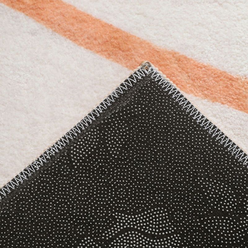 White Fish Area Carpet Polyester Modern Carpet Washable Carpet for Drawing Room