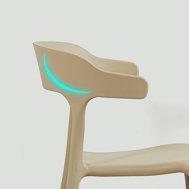 Chaise de salle à manger en plastique de style moderne, chaises latérales empilables sans bras pour la cuisine