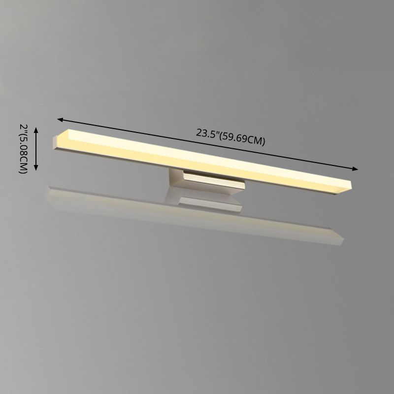 Rectangle LED Bathroom Wall Sconce Simple Waterproof Vanity Light for Dressing Table