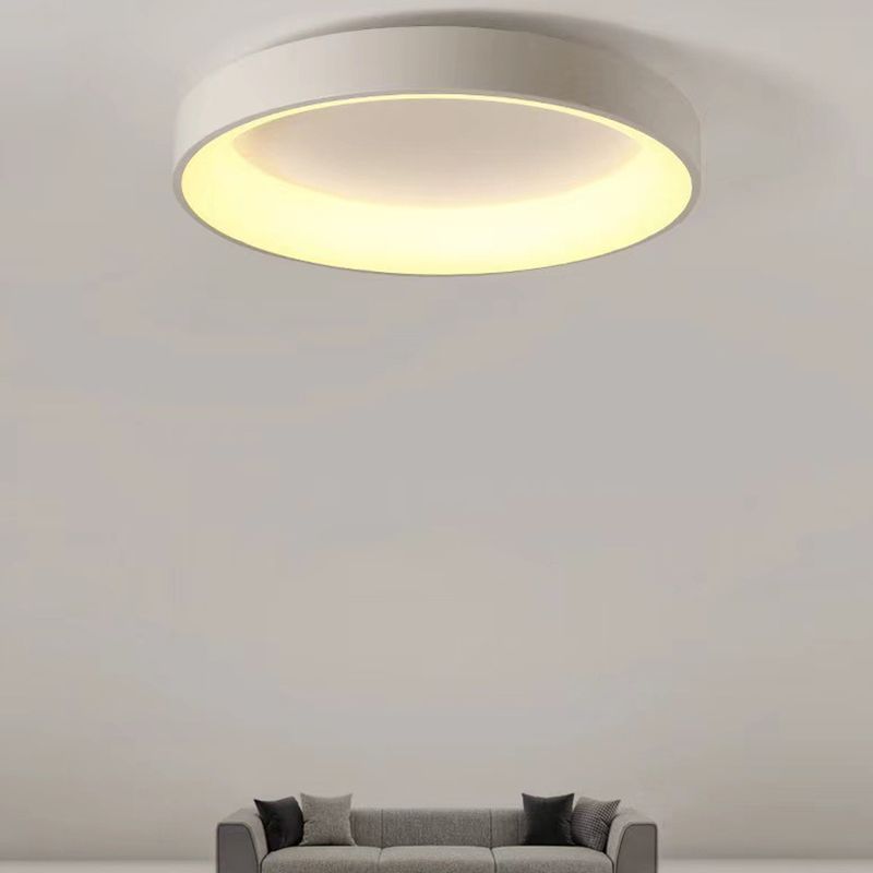Modern Style Circle Shade Ceiling Lamp Metal 1 Headed Ceiling Lighting for Restaurant