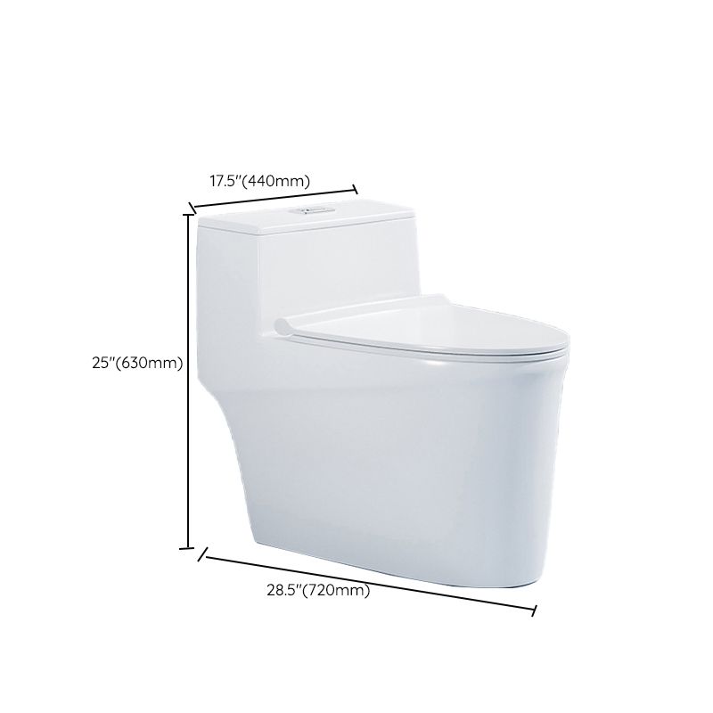 Modern Seat Included Flush Toilet 1-Piece White Urine Toilet for Bathroom