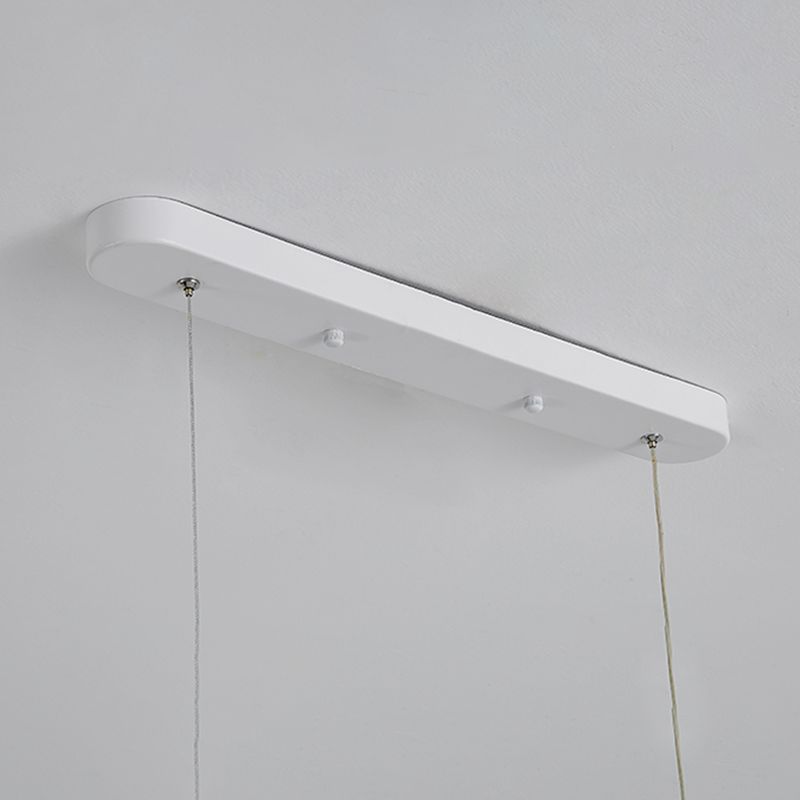 Pendants contemporains lustre de l'île en métal linéaire pour la cuisine