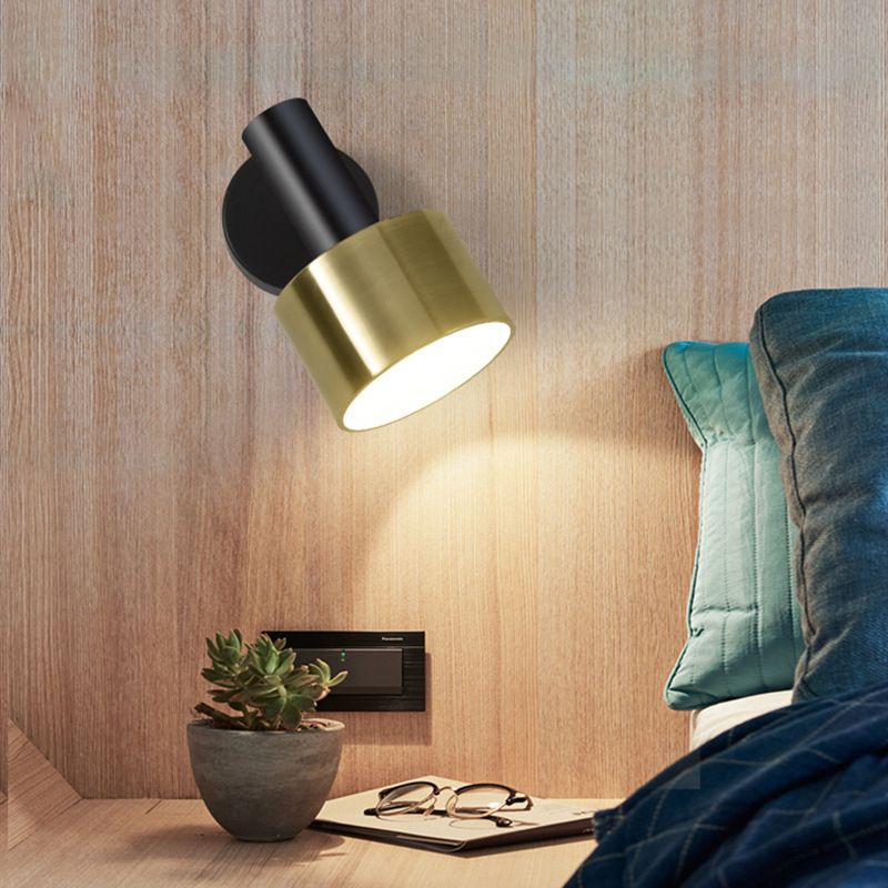 Simplicity Grenade Shaped Wall Lamp Metallic Single Bedside Wall Lighting Fixture