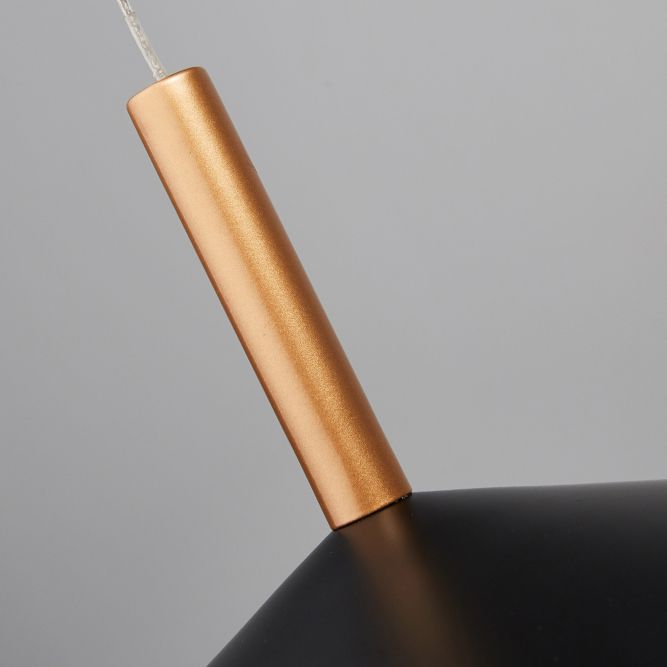 Cone Shape Hanging Lighting Postmodern Style Metal 1 Light Pendant Lamp for Bedside